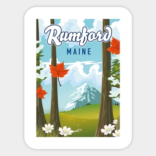 Rumford Maine travel poster Sticker